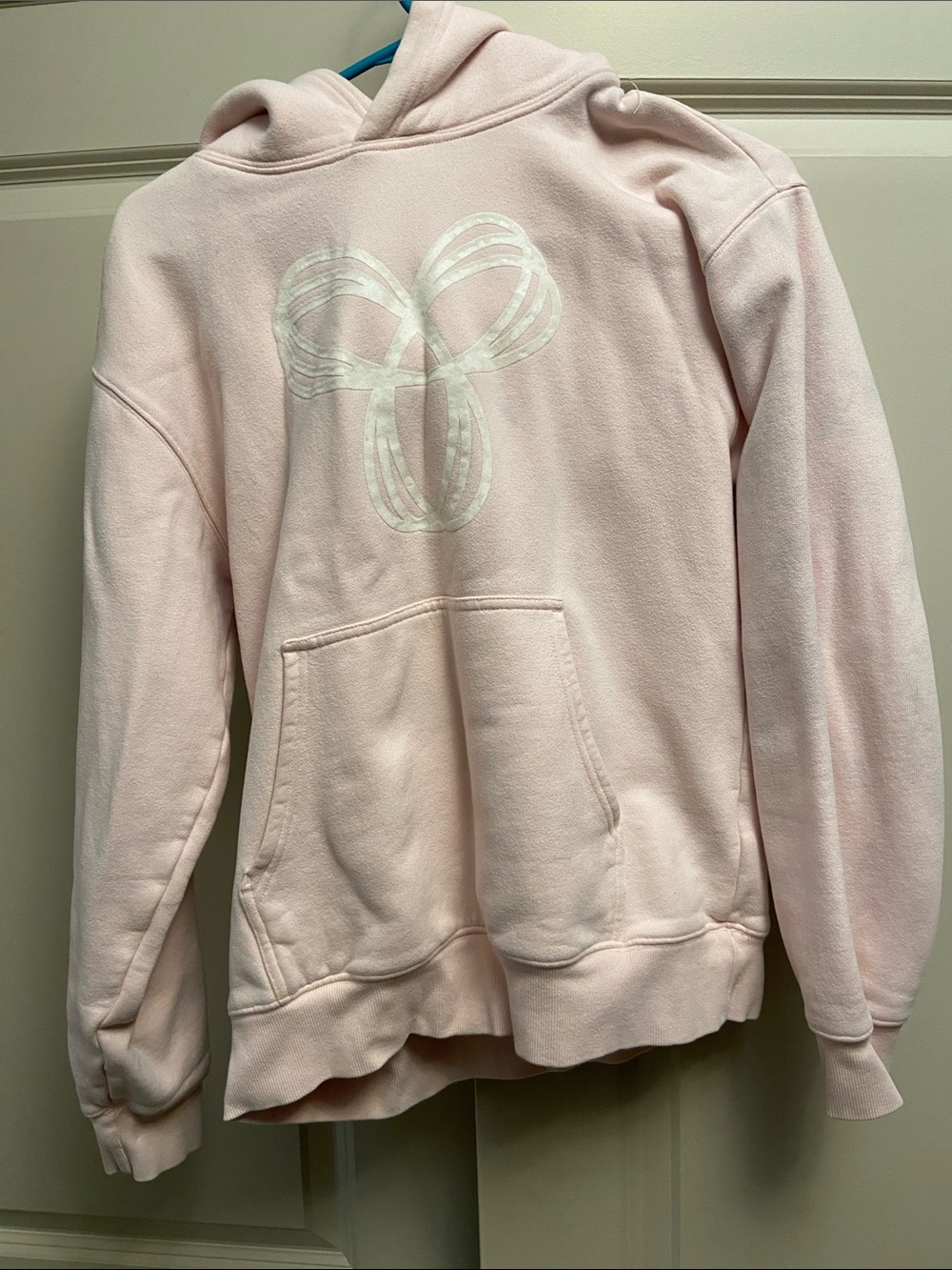 TNA Light Pink Pullover Hoodie with White Logo